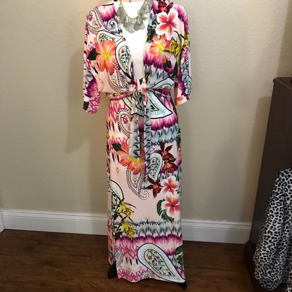 Chico's two piece floral skirt and tie top